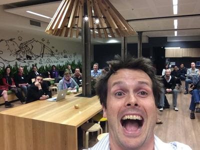Here's a photo when I recently spoke at Envato for their SEO meetup.