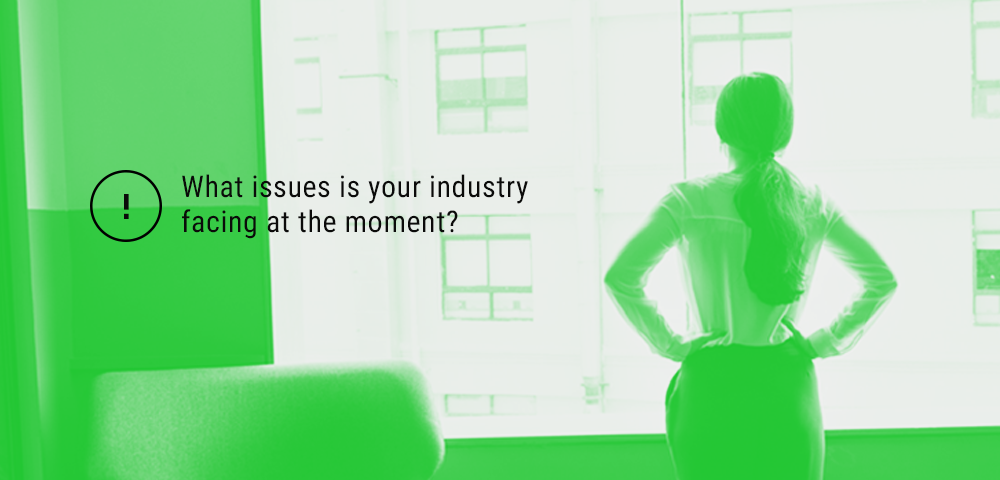 identify the issues your industry is facing at the moment