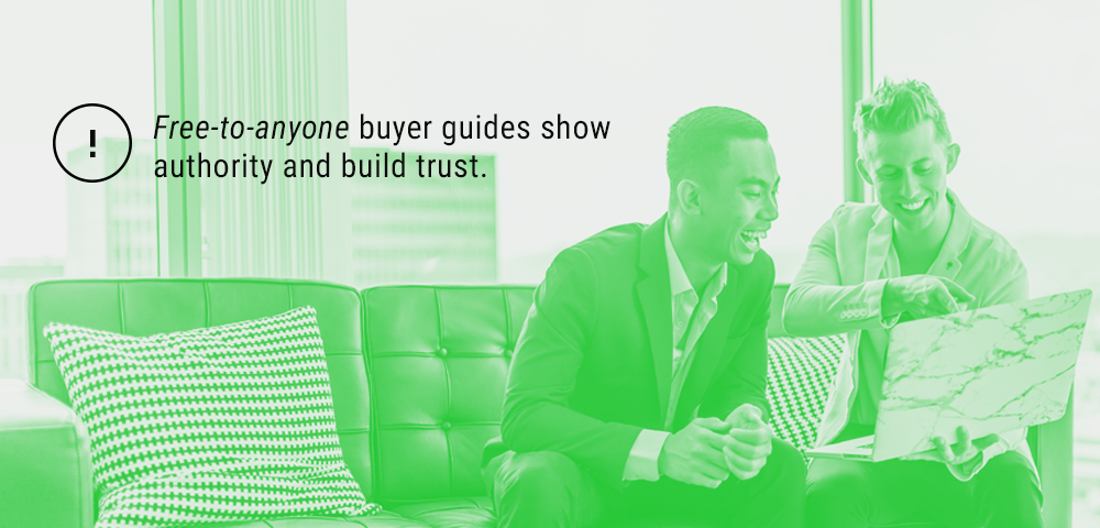 show authority and build trust through free buyer guides